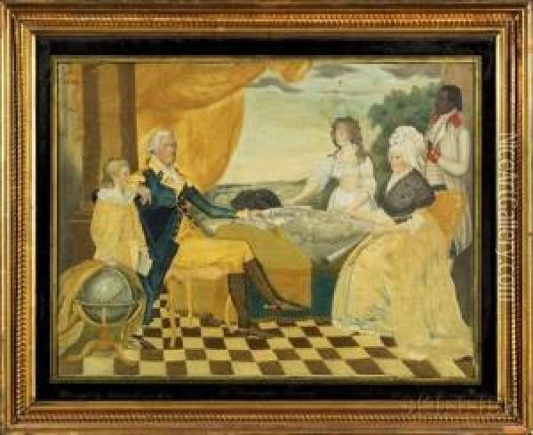 The Washingtonfamily. Oil Painting - Edward Savage