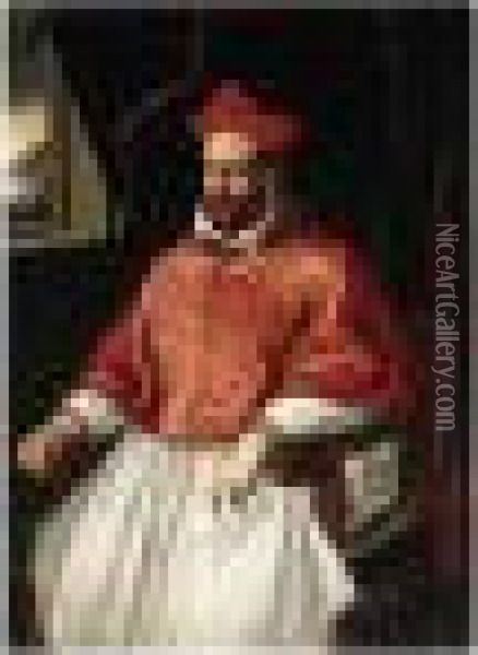 Portrait Of A Cardinal Oil Painting - Scipione Pulzone