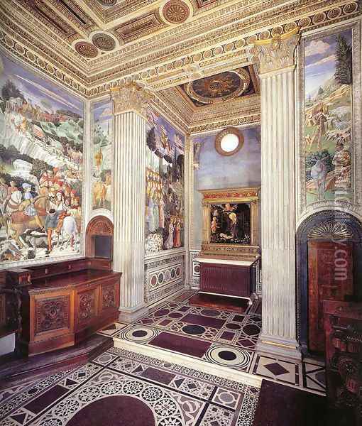 View of the Chapel Oil Painting - Benozzo di Lese di Sandro Gozzoli