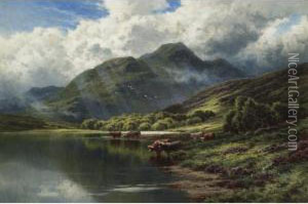 Loch Achray. And Ben Venue Oil Painting - Henry Hillier Parker