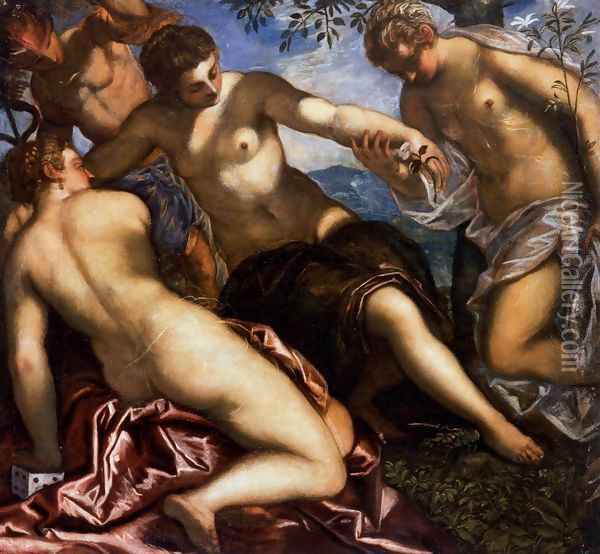 Mercury and the Graces Oil Painting - Paolo Veronese (Caliari)