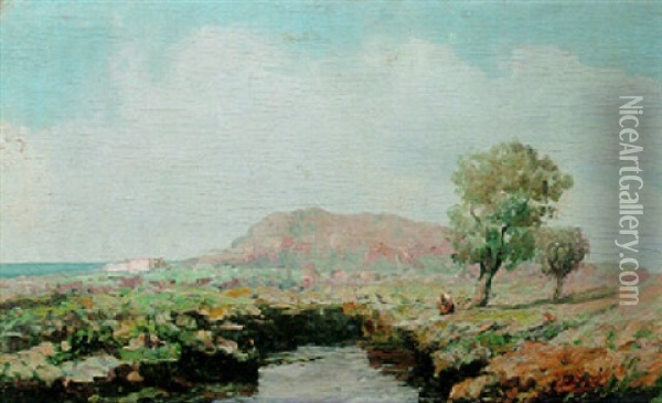 Paesaggio Siciliano Oil Painting - Gennaro Pardo