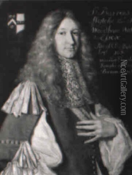 Portrait Of Sir Barrow Ffytche Of Woodham Water Place, Essex Oil Painting - Adriaen Hanneman