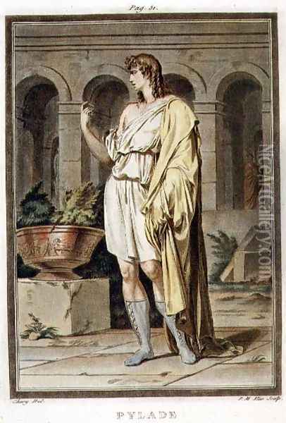 Pylades, costume for 'Andromache', from Volume I of 'Research on the Costumes and Theatre of All Nations' Oil Painting - Philippe Chery