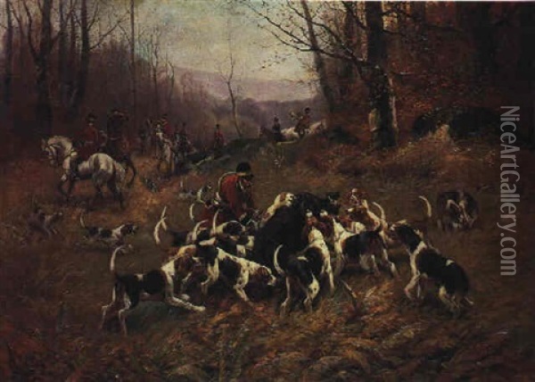 Chasse A Courre Oil Painting - Eugene Petit