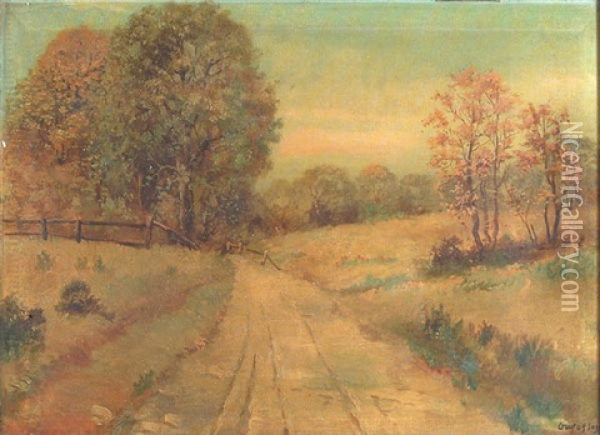 California Autumn Landscape Oil Painting - Herman (Henry) Gustavson