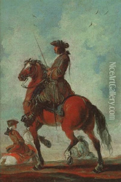 Un Cavaliere Oil Painting - Francesco Simonini