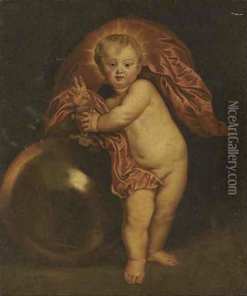 Salvator Mundi Oil Painting - Sir Anthony Van Dyck