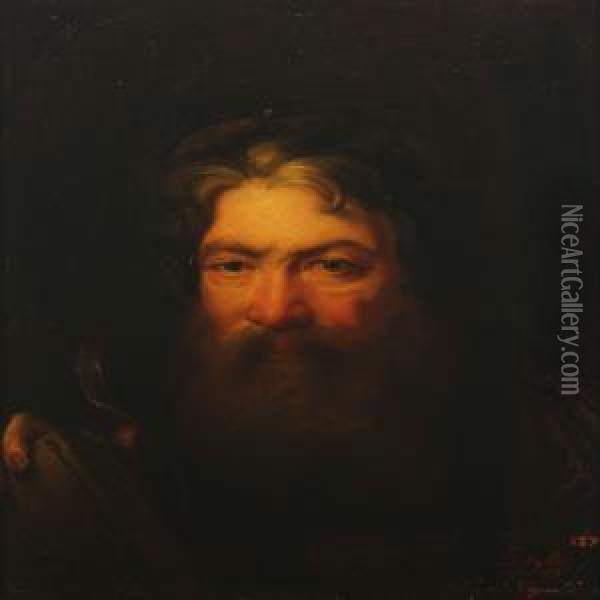 Portrait Of Gentleman With A Beard Oil Painting - Giuseppe Nogari