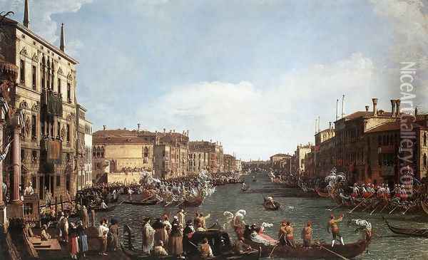 Regatta on the Grand Canal 2 Oil Painting - (Giovanni Antonio Canal) Canaletto