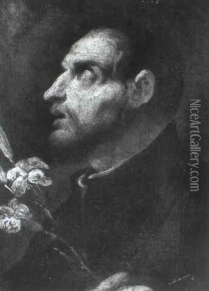 Philip Neri Oil Painting - Annibale Carracci