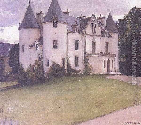 A Scottish Baronial House 1907 Oil Painting - John William Waterhouse