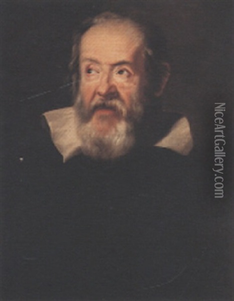 Galileo Galilei, Nach Justus Susterman Oil Painting - Friedrich von Amerling