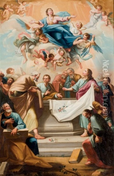La Asuncion De Maria Oil Painting - Mariano Salvador de Maella