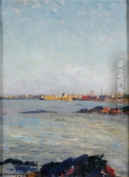 Vista De Ciudad Oil Painting - Domingo Fernandez
