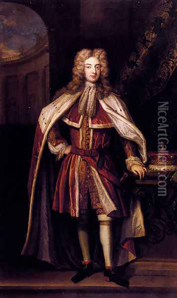Portrait Of Edward, 8th Baron Dudley, And 3rd Baron Ward (1683-1704) Oil Painting - Thomas Murray