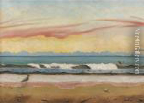 Surf At Easthampton Oil Painting - Louis Michel Eilshemius