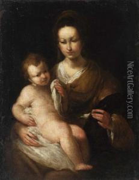 Madonna Della Pappa Oil Painting - Bernardo Strozzi