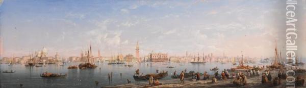 Veduta Panoramica Di Venezia Oil Painting - Carlo Bossoli