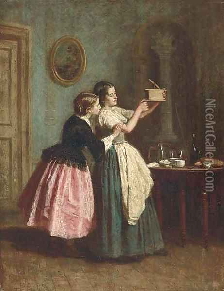 The trap Oil Painting - Theophile-Emmanuel Duverger