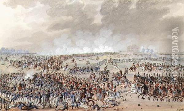 The Battle Of Waterloo Oil Painting - Sebastian Weygandt