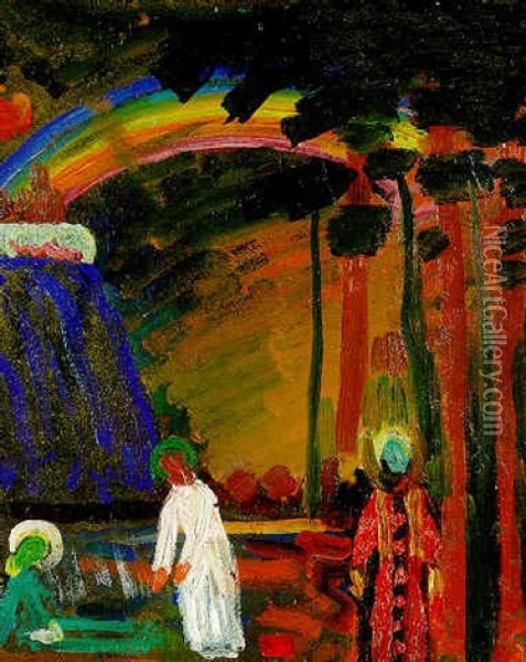 Ariel-szene Aus Faust Ii Oil Painting - Wassily Kandinsky