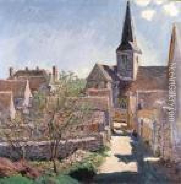 Bennecourt Oil Painting - Claude Oscar Monet