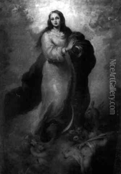 Assumption Of The Virgin Oil Painting - Bartolome Esteban Murillo