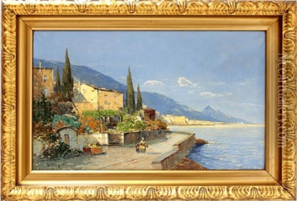 An Der Dalmatinischen Kuste Oil Painting - Hans Johann Wagner
