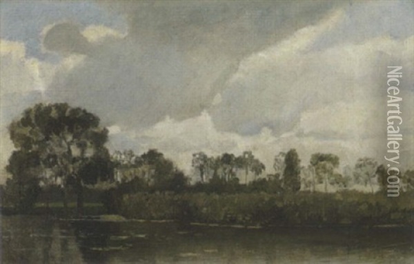 Landschaft Am Niederrhein Oil Painting - Gregor von Bochmann the Elder