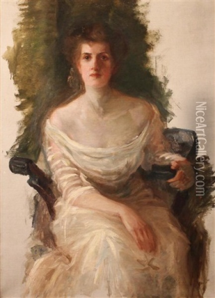 Unfinished Portrait Oil Painting - John Singer Sargent