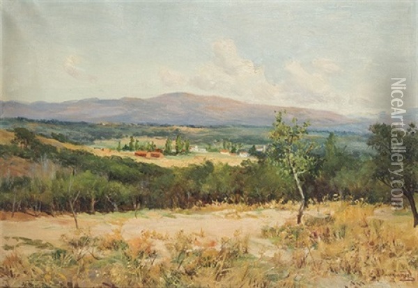 La Dehesa De La Villa, Madrid Oil Painting - Jose Lupianez y Carrasco