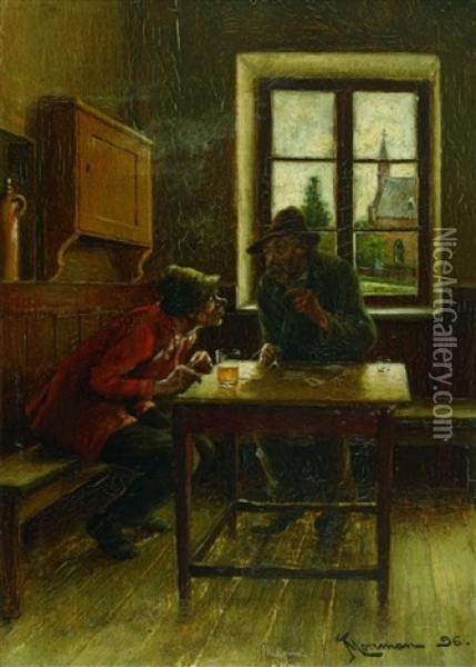 Gasthausszene Oil Painting - Johannes Lodewijk Moerman