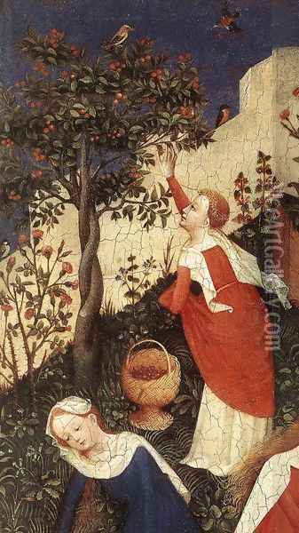 The Garden of Eden (detail-3) c. 1410 Oil Painting - German Unknown Masters