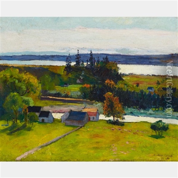 Riverside Farm Oil Painting - Maurice Galbraith Cullen