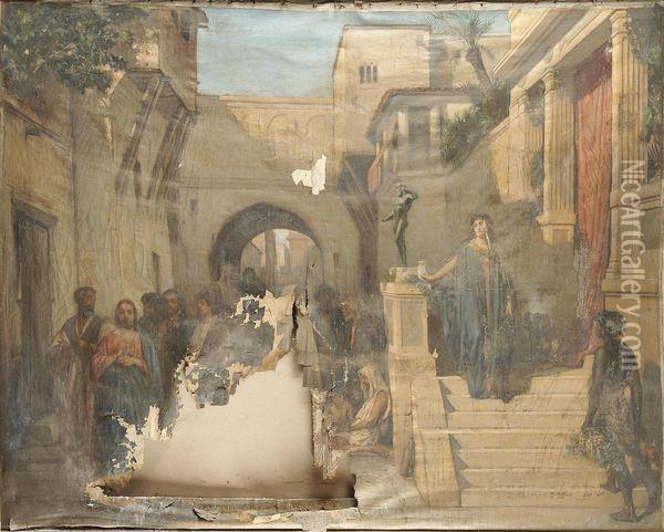 Le Reve De Claudia Procula, Femme De Ponce Pilate Oil Painting - Charles Camille Chazal