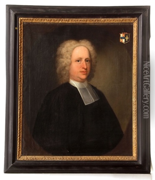 Portrait Of The Revd Stephen Norris Oil Painting - John Theodore Heins