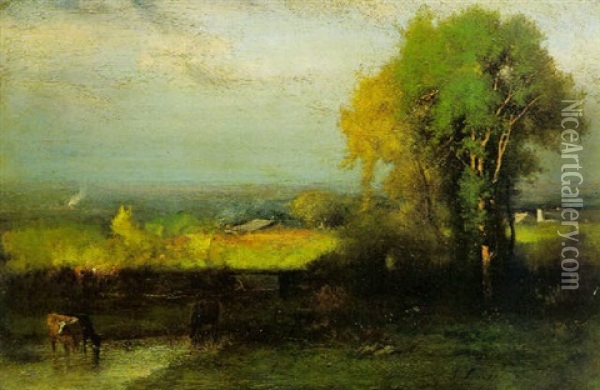 Passing Shower Oil Painting - George Inness