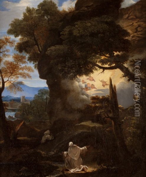 Visione Di San Bruno (the Vision Of Saint Bruno) Oil Painting - Pier Francesco Mola