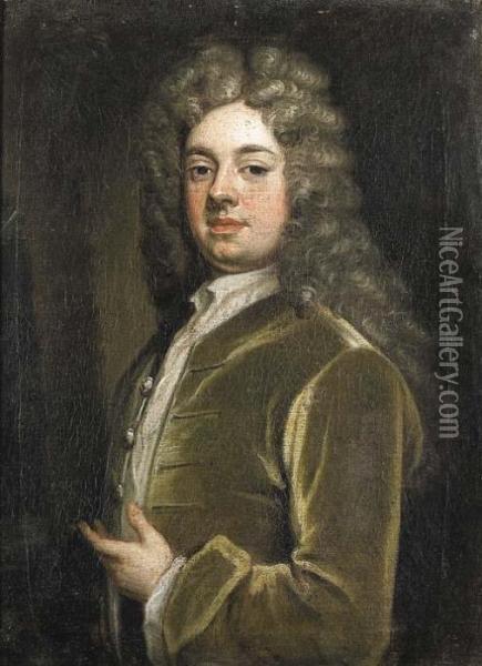 Portrait Of Edmund Dunch Oil Painting - Sir Godfrey Kneller