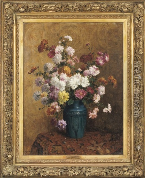 Flower Oil Painting - Robert Charles Gustave Laurens Mols