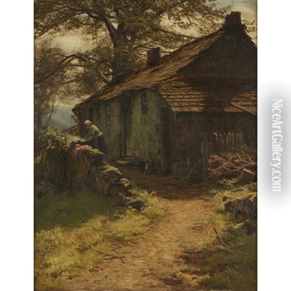 Cottage, Gleneagles Oil Painting - David Farquharson