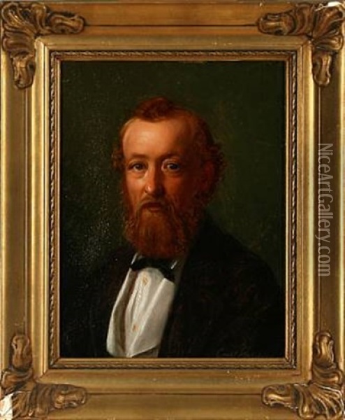 Portrait Of The Danish Consul In Bangkok, Frederik Kobke Oil Painting - Constantin (Carl Christian Constantin) Hansen