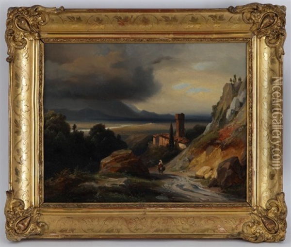 Paysage D'italie Oil Painting - Jean Charles Joseph Remond