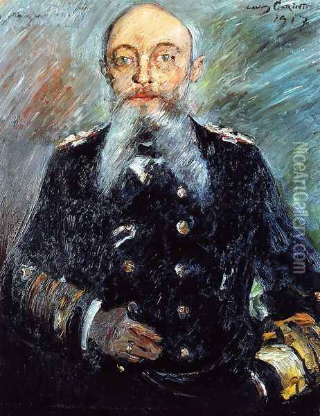 Portrait of Admiral Alfred von Tirpitz Oil Painting - Lovis (Franz Heinrich Louis) Corinth