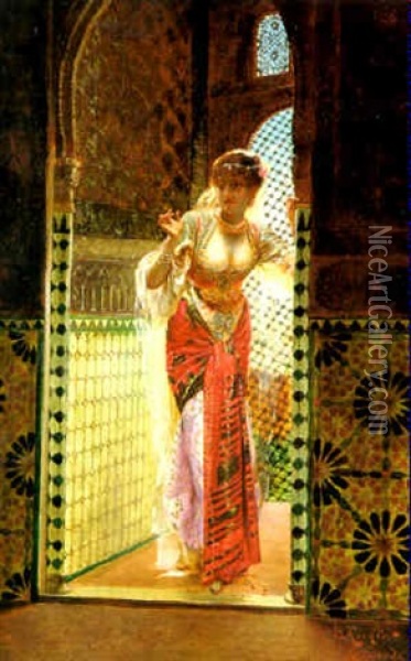 La Mauresque Oil Painting - Edouard Frederic Wilhelm Richter