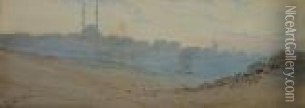 Dusk Over Cairo Oil Painting - Augustus Osborne Lamplough