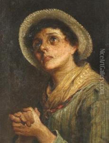 Portrait Of A Country Woman Oil Painting - William Harris Weatherhead