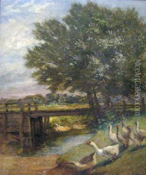 Geese Oil Painting - Max Weyl