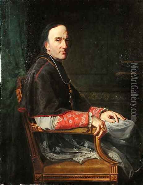 Georges Darboy 1813-71 Archbishop of Paris, 1878 Oil Painting - Jean Louis Victor Viger du Vigneau